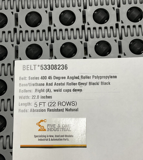 Intralox 53308236 / 400-45-22-5FT 400 Ser. w/ 45 Degree Rollers 22" X 5'