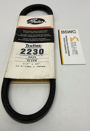 Gates 2230 Truflex V-Belt 1/2" x 23" 12.5/13mm x 585mm 4L230