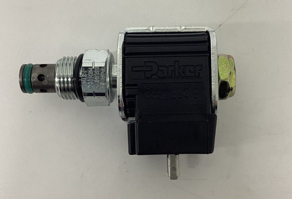 Parker DSL08IN Hydraulic Cartridge Valve w/ CCP-024-D 24VDC Coil