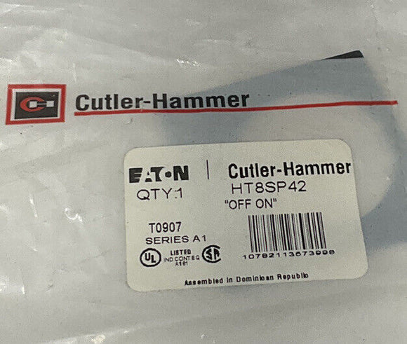 Eaton Cutler Hammer HT85P42 oof-on Legend Plated