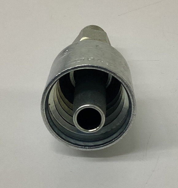 Parker 11343-4-6 Crimp Fitting 3/8 ID Hose x 1/4''-18 Metric