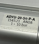 Festo ADVU-20-50-P-A Pneumatic Cylinder 20mm Bore, 50mm Stroke 156521-3