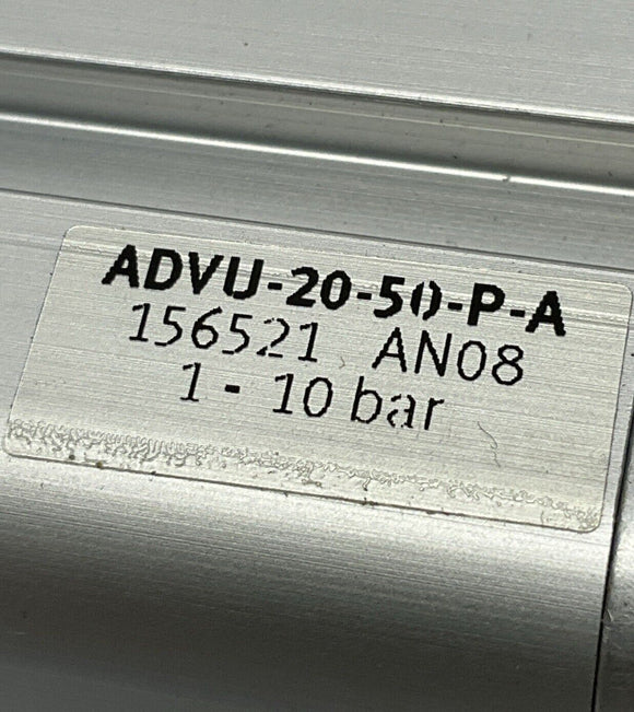 Festo ADVU-20-50-P-A Pneumatic Cylinder 20mm Bore, 50mm Stroke 156521