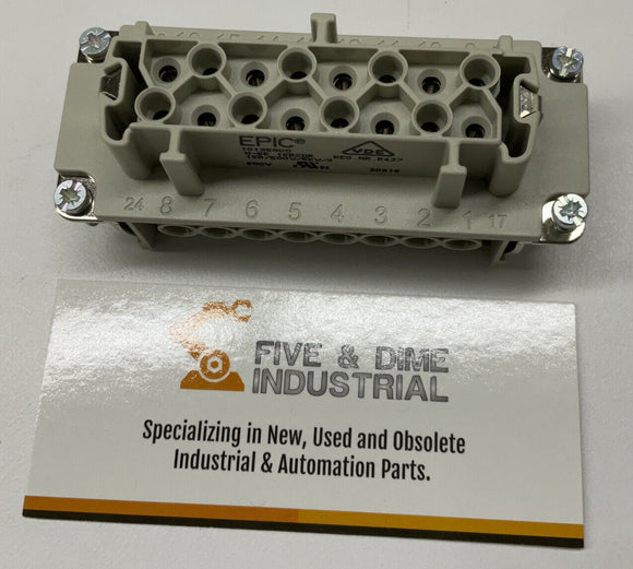 Epic 10.195000  H-BE 16-BS-DR 16-Pin Female Receptacle Insert