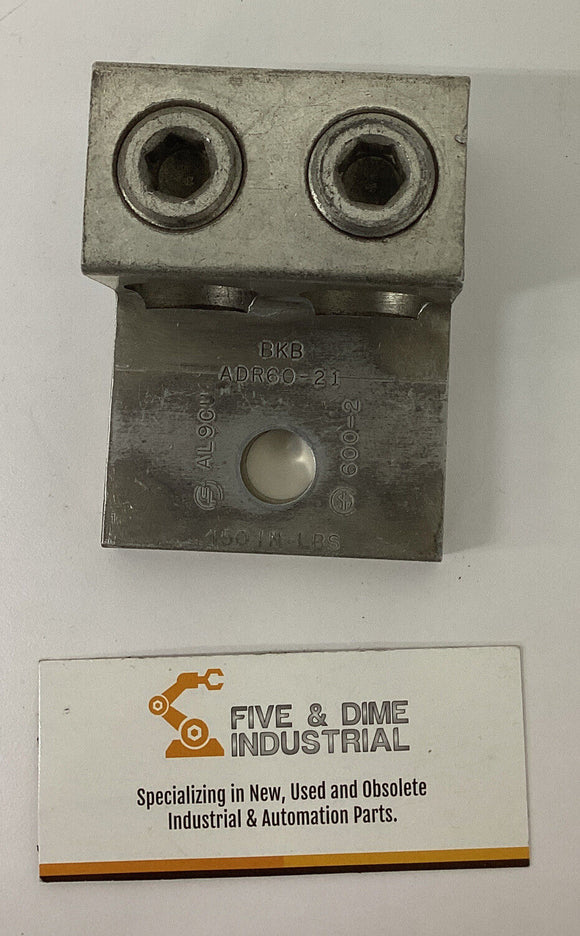 ABB Blackburn ADR60-21 Two-Conductor, One-Hole Mount Buss