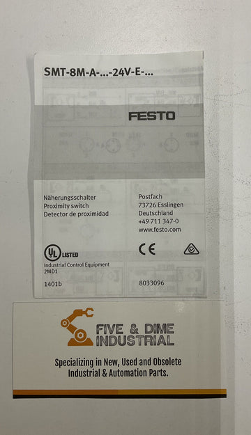 Festo SMT-8M-A-24V-E Proximity Sensor - 0