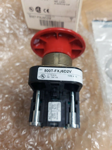 Allen Bradley 800T-FXJ6D2V Jumbo Red 2 Pos Push Pull - 0