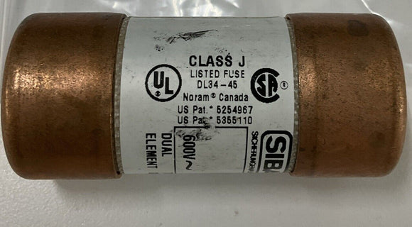 Siba 6j50d Duralim Class J Fuse 600V 50A Time Delay
