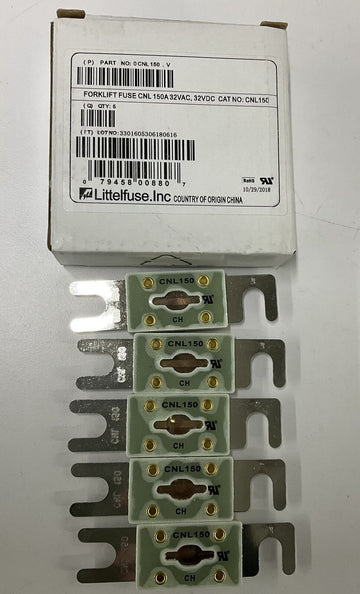 Littelfuse CNL150 Forklift Fuses 150 Amps 32V AC/DC. 5 pack - 0