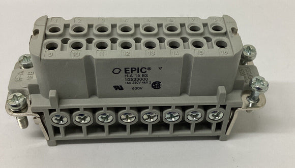 Lapp Epic 1053300 / H-A-16-BS-PH1  16 Pin Insert  600V