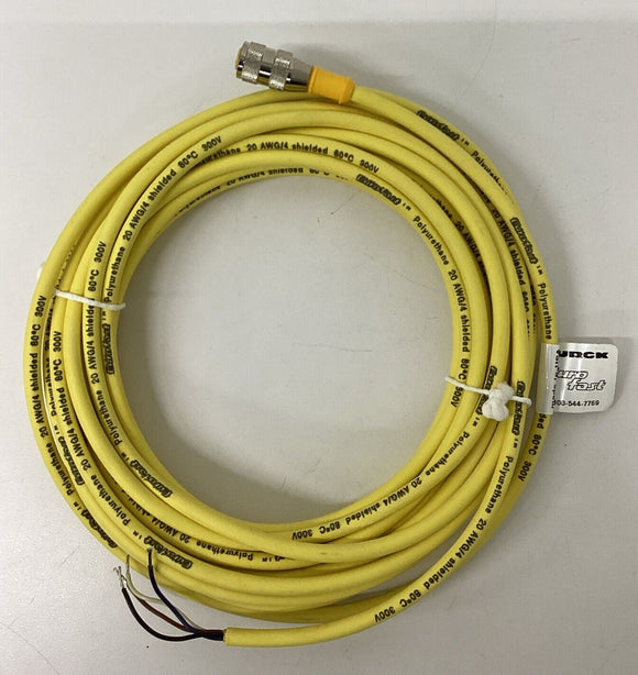 Turck RK4.41T-8/S529 Cable U2182-8 M12, Male Single End 4-Wire 8M