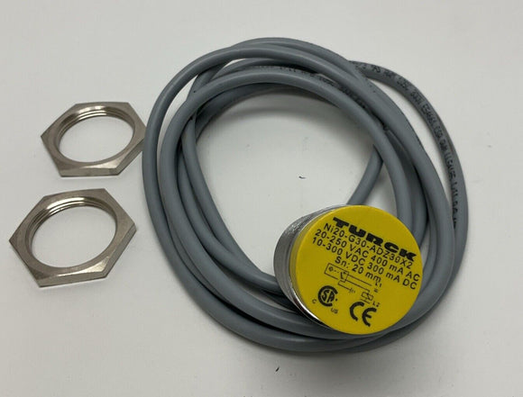 Turck NI20-G30-ADZ30X2 Proximity Sensor 20-250 VAC, 10-300 VDC 4205404 Sn: 20mm