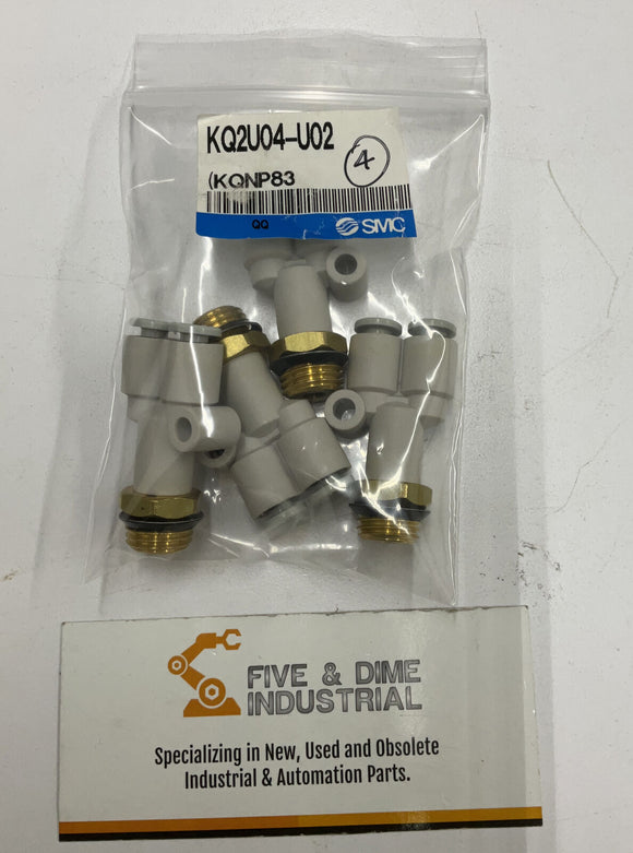 SMC KQZW04-V02 Lot of 4 One Touch Fitting Splitter 4mm 5/32"