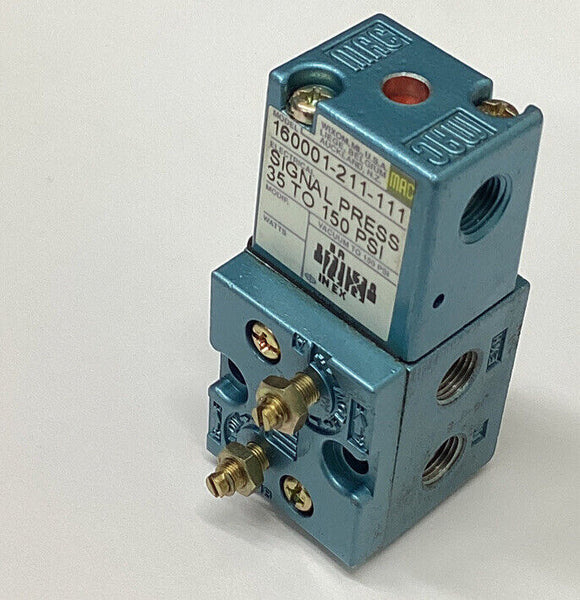 Mac Valve 160001-211-11 35-150 PSI Signal Valve