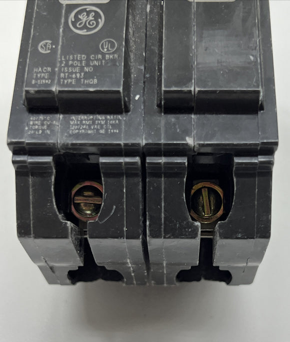 General Electric E-11592 RT-690 THQB 2-Pole 20A Circuit Breaker