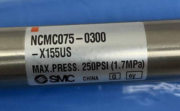 SMC NCMC075-0300-X155US Pneumatic Air Cylinder 3/4" Bore, 3" Stroke