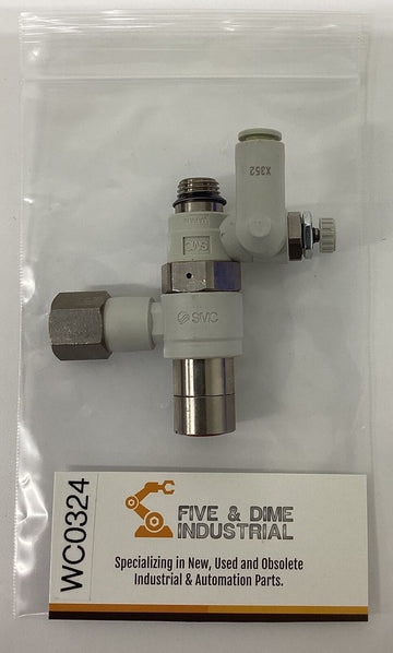 SMC ASP430F-U02-06-X352 Flow Control w/ Check Valve Fitting