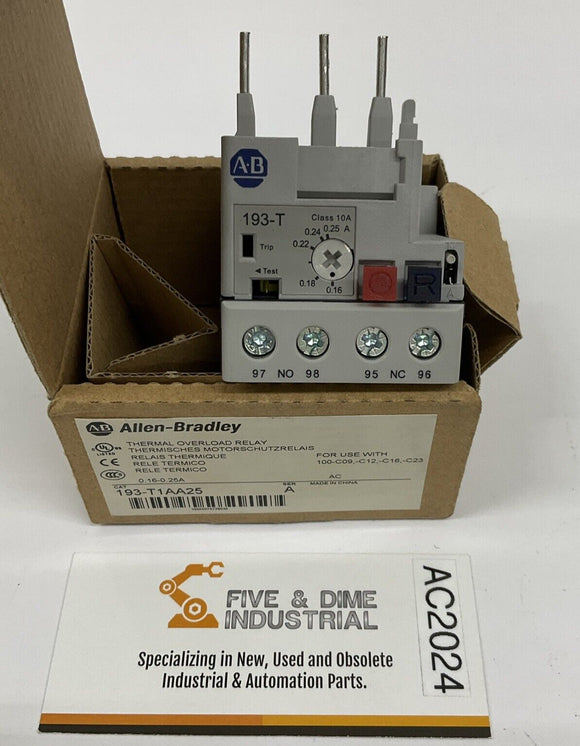 Allen Bradley 193-T1AC25 Thermal Overload Relay 21-25A