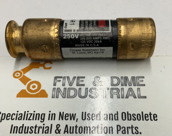 Bussmann Fusetron FRN-R-1 Lot of (3) Fuses 1A