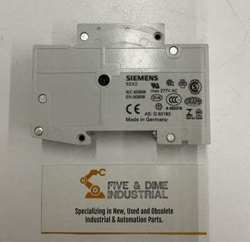 Siemens 5SX21-C4 Circuit Breaker 1-Pole 4 Amp Din Mount