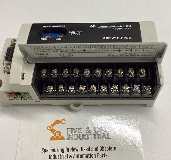 Allen Bradley 1790-T0W6 Ser. A  6-Relay Compact Block Module 95960101