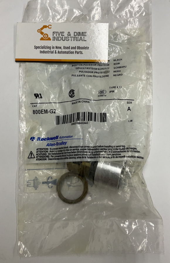 Allen Bradley 800EM-G2 Guarded Push Button Black Ser A