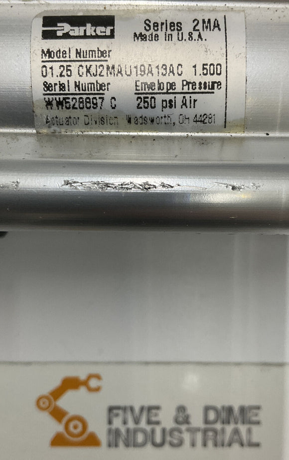 Parker 01.25 CKJ2MAU19A13AC 250 Psi Pneumatic Air Cylinder