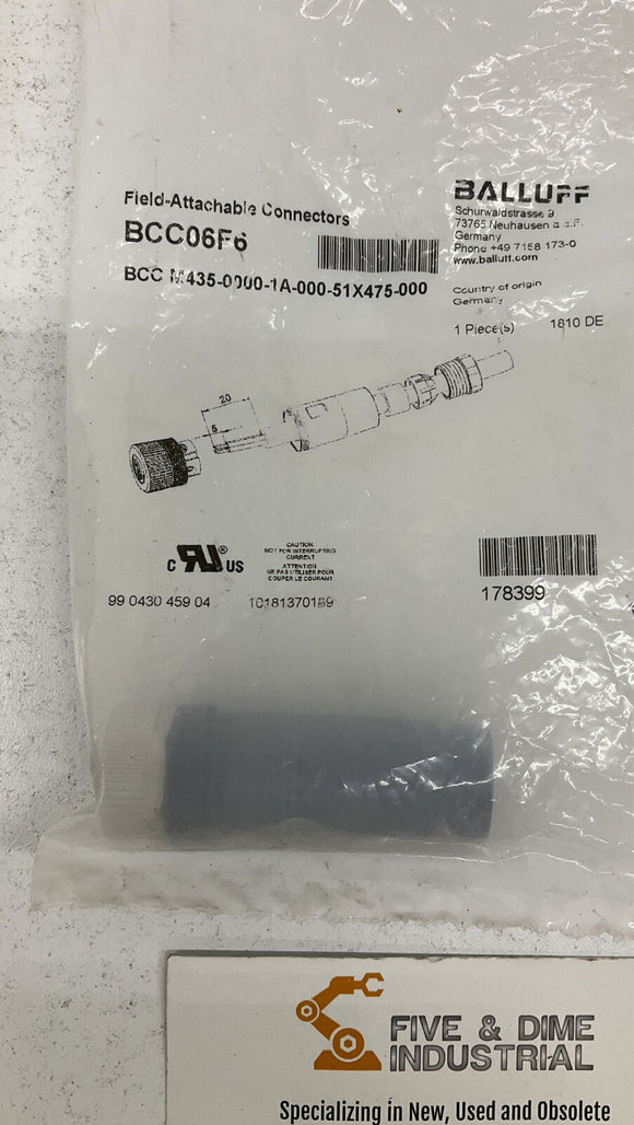 Balluff BCC M435-0000-1A-000-51X475-000 Field Attachable Connector BCC06F6