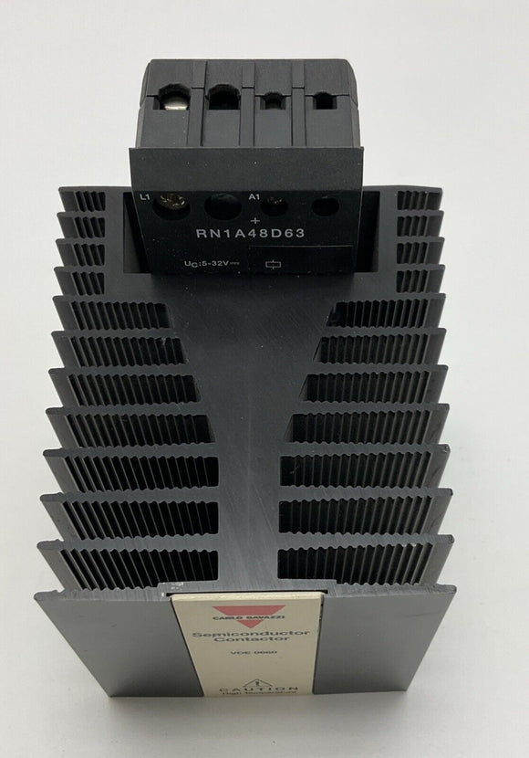 Carlo Gavazzi RN1A48D63 Solid State Relay 5 to 32 VDC AC51:63A, 480 VAC