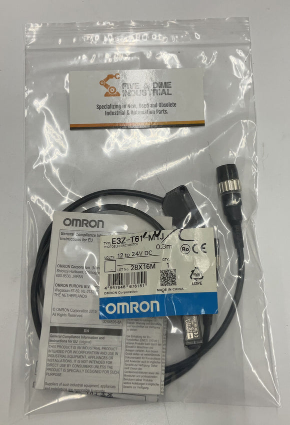 Omron E32-T61-M1J 0.3M Photoelectric Sensor Set. Infrared