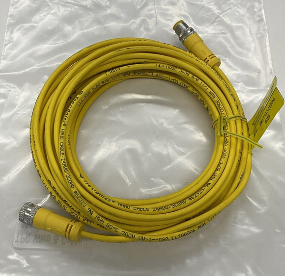 TPC Wire & Cable MA119152F030 Cable 3-Pole M12, Straight Male-Female 30'