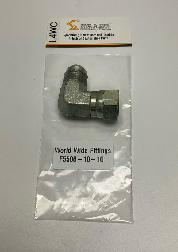 World Wide Fittings  F5506-10-10  90° Swivel Elbow  37° JIC Hydraulic fitting