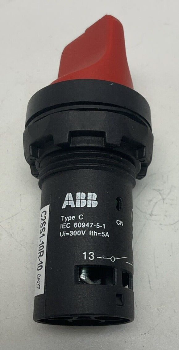 ABB C2SS110R-10 Red Position Selector Head Switch