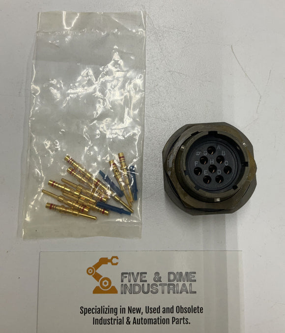 ITT Cannon KPSE07E16-8P w/c Jan Nut Receptacle 8 Pin Round