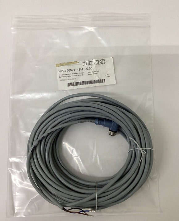 Heuft HPE790021  15 Meter Encover Cable  M12  4-Pole 90 degrees