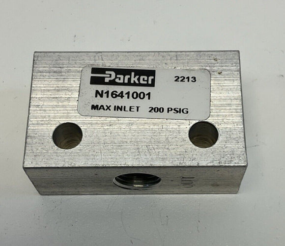 Parker N1641001 Pneumatic Shuttle Selector Valve  200 PSIG