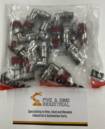 Camozzi 6520 04-04  Swivel Male Elbow 1/4 OD X 1/4 Npt Package of 10