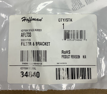 Hoffman AFLT33 Filter and Bracket Assembly - 0