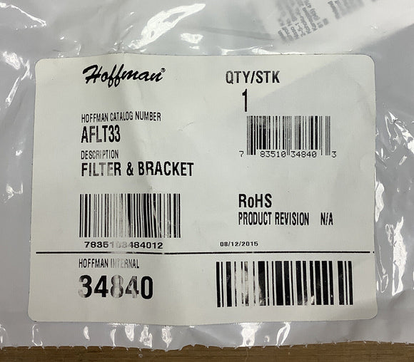 Hoffman AFLT33 Filter and Bracket Assembly