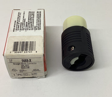 Pass & Seymour 5669-X  Straight Blade Connector 15A, 2P w/ Ground