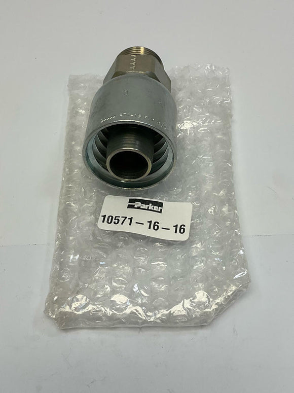 Parker  10571-16-16  1" Male Sae Straight w/ O-Ring x 1" ID Hose Crimp Fitting