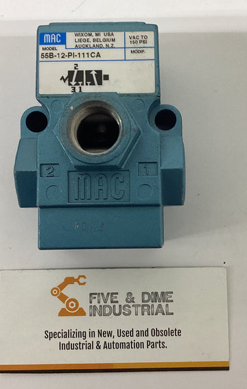 Mac 55B-12-PI-111CA Valve VAC 150 PSI