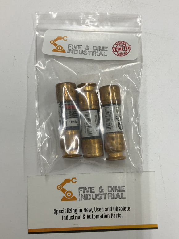 Bussmann Fusetron FRN-R-1 Lot of (3) Fuses 1A