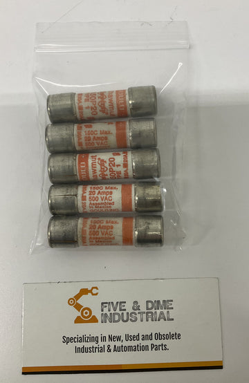 Gould Shawmut AP50P20 Type 1  20A fuses Package of (5)