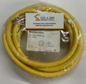 Pepper Fuchs V94-G-YE4M-STOOW / 912588 600V 10A Cable Cordset 4 Meters