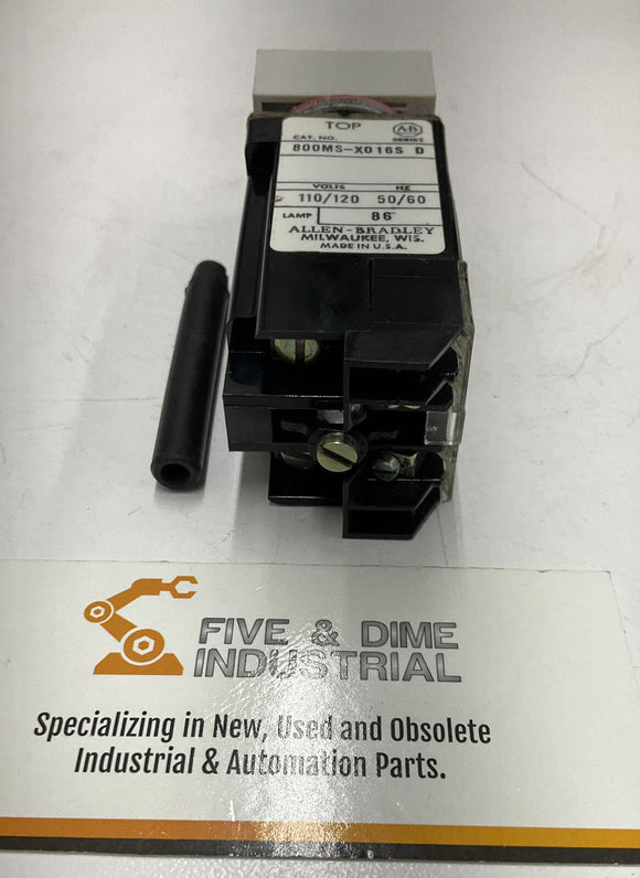 Allen Bradley 800MS-X016AS Small Square Illuminated Push Button