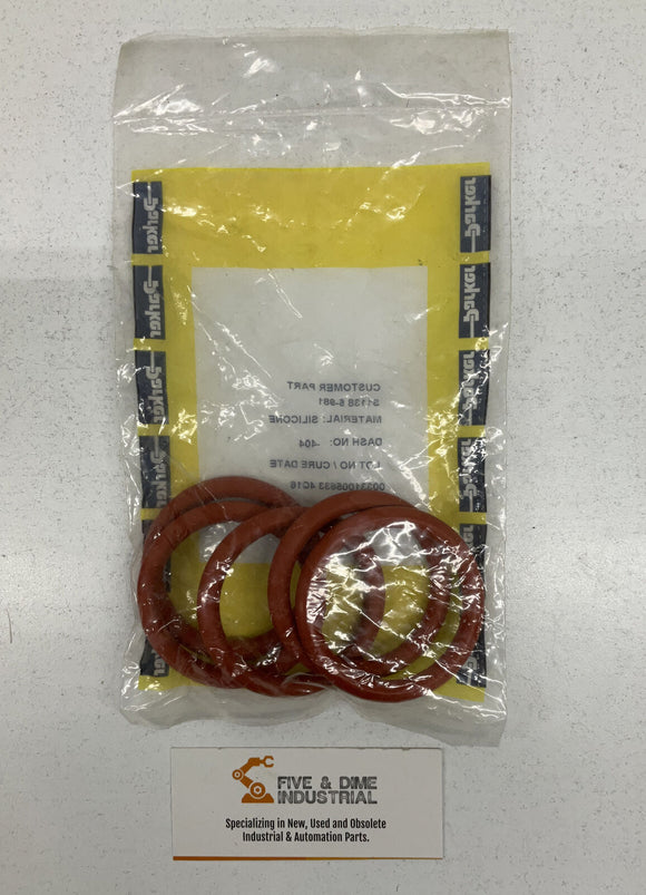 Parker S1138 5-981 Dash No. -404 Silicone O-Ring Lot of 5