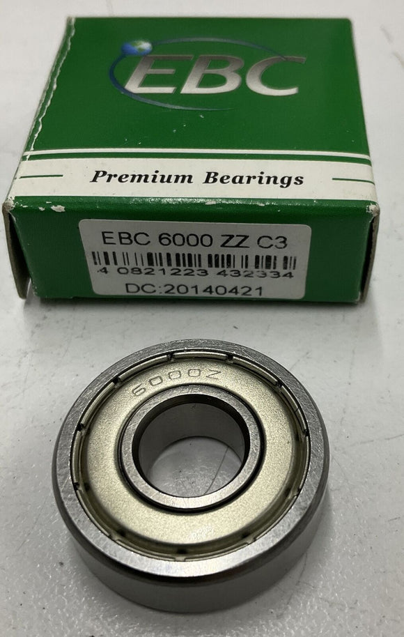 EBC 6000 ZZ C3 Deep Groove Ball Bearing 10x26x8 mm