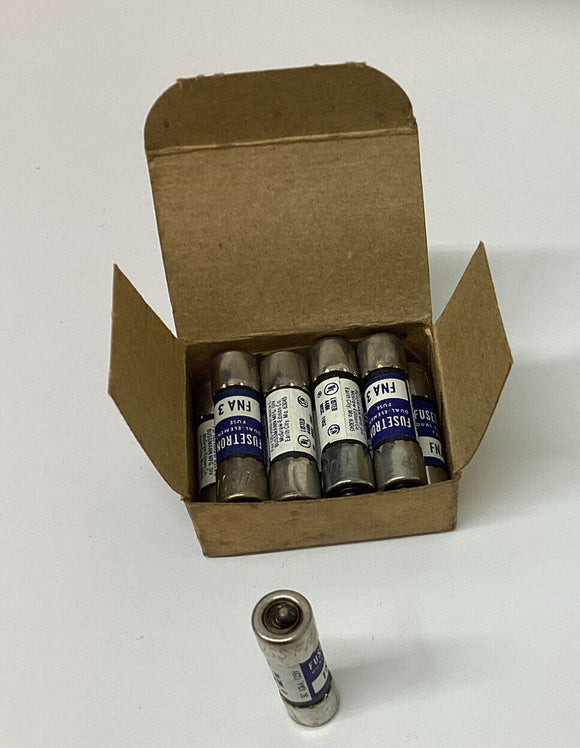 Bussmann Fusetron FNA-3 Box of (10)  3A Dual Element Fuses