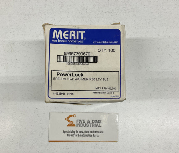 Merit 99670 PowerLock Disc SPE ZMD3/4" A/O MER P36 LTY SL3